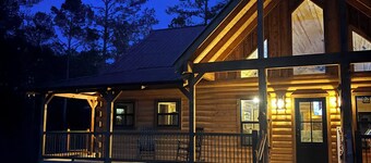 Escape to nature in this stunning new Log  Home, nestled on 4 private acres,