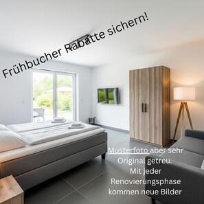 1 slaapkamer, een strijkplank/strijkijzer, reisbedje, gratis wifi