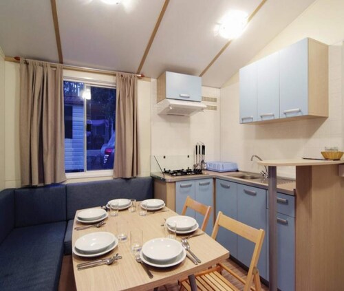 Mobile Homes in Camp Soline at Biograd, With Sand