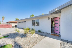 House (3 Bedrooms) | Interior - Outdoor Oasis w/ Pool: Pink Palm Springs Paradise! (Palm Springs)