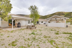 House (5 Bedrooms) | Interior - Patio, Fire Pit & Hillside Views: Agua Dulce Home (Santa Clarita)