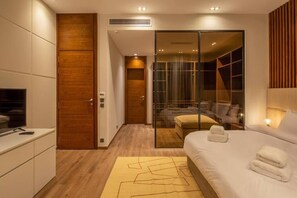 Appartement, balcon, vue jardin