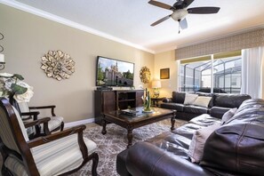 House, 6 Bedrooms | Living area - Family Pool Home Near Disney!! Modern Decor, Bbq ,resort W/ Tons Of Amenities! 6 Bedroom Home (Kissimmee)