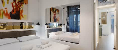 1 غرفة نوم ومكواة/لوح كي وواي فاي وملاءات أسرّة