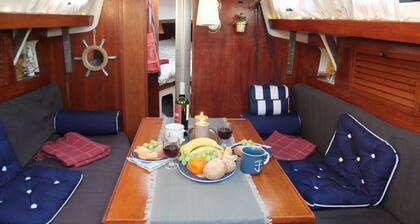 You will always remember your night on this romantic 51 y.o. sailboat S/Y Dione.