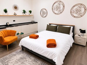 1 間睡房、熨斗/熨衫板、免費 Wi-Fi、床單