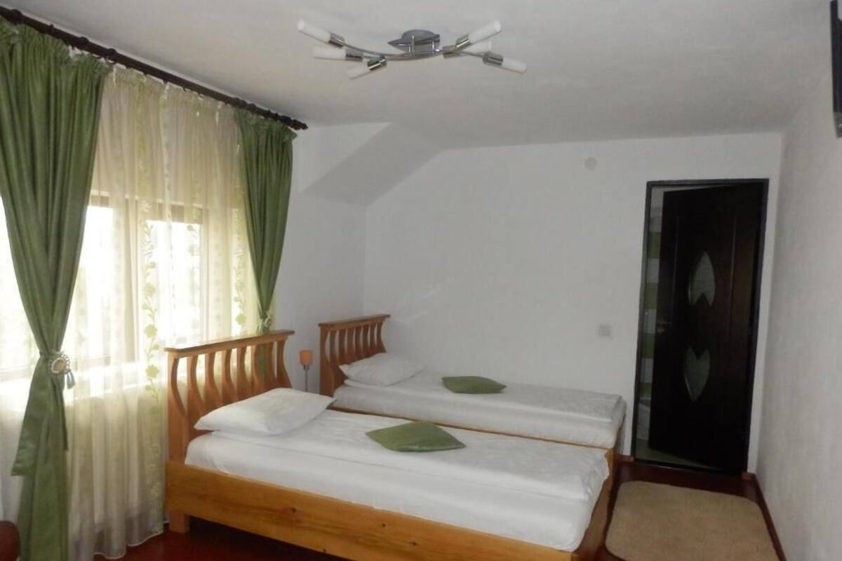 Blackout curtains, soundproofing, iron/ironing board (on request)