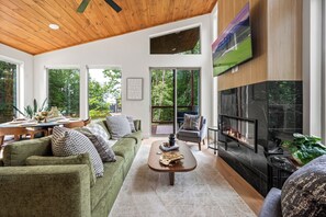 Fernseher, Kamin