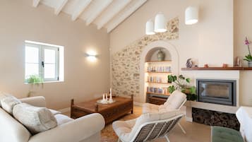 Télévision, cheminée