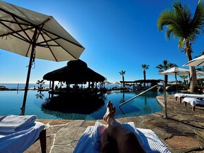 Piscine extérieure, piscine chauffée