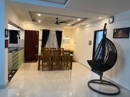 Cliff Niyara 5min drive to Beach and Cliff 2-bedroom house with AC in Varkala