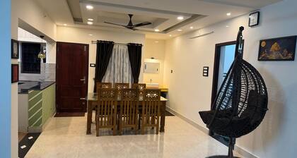 Cliff Niyara 5min drive to Beach and Cliff 2-bedroom house with AC in Varkala