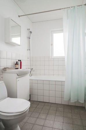 Hårtørrer, håndklæder, Sæbe, Toiletpapir