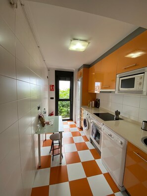 Microwave, oven, stovetop, dishwasher