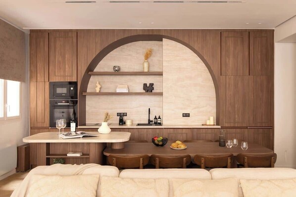 Fridge, oven, stovetop, toaster