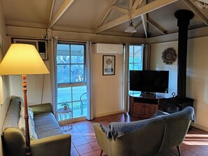 TV, fireplace, DVD player