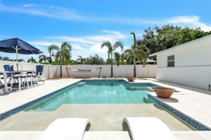 屋外プール、温水プール