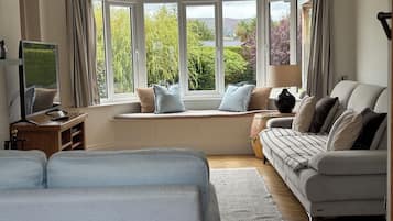 Smart TV, fireplace, DVD player, table tennis