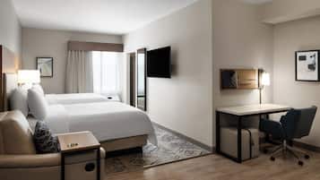 Ropa de cama de alta calidad, colchones con pillow-top y escritorio