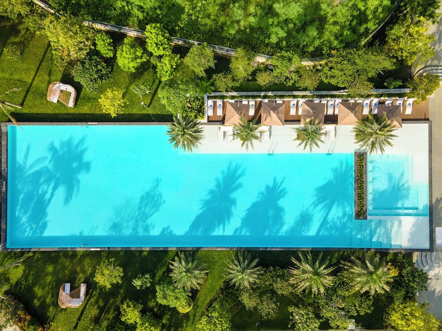 Piscina externa sazonal