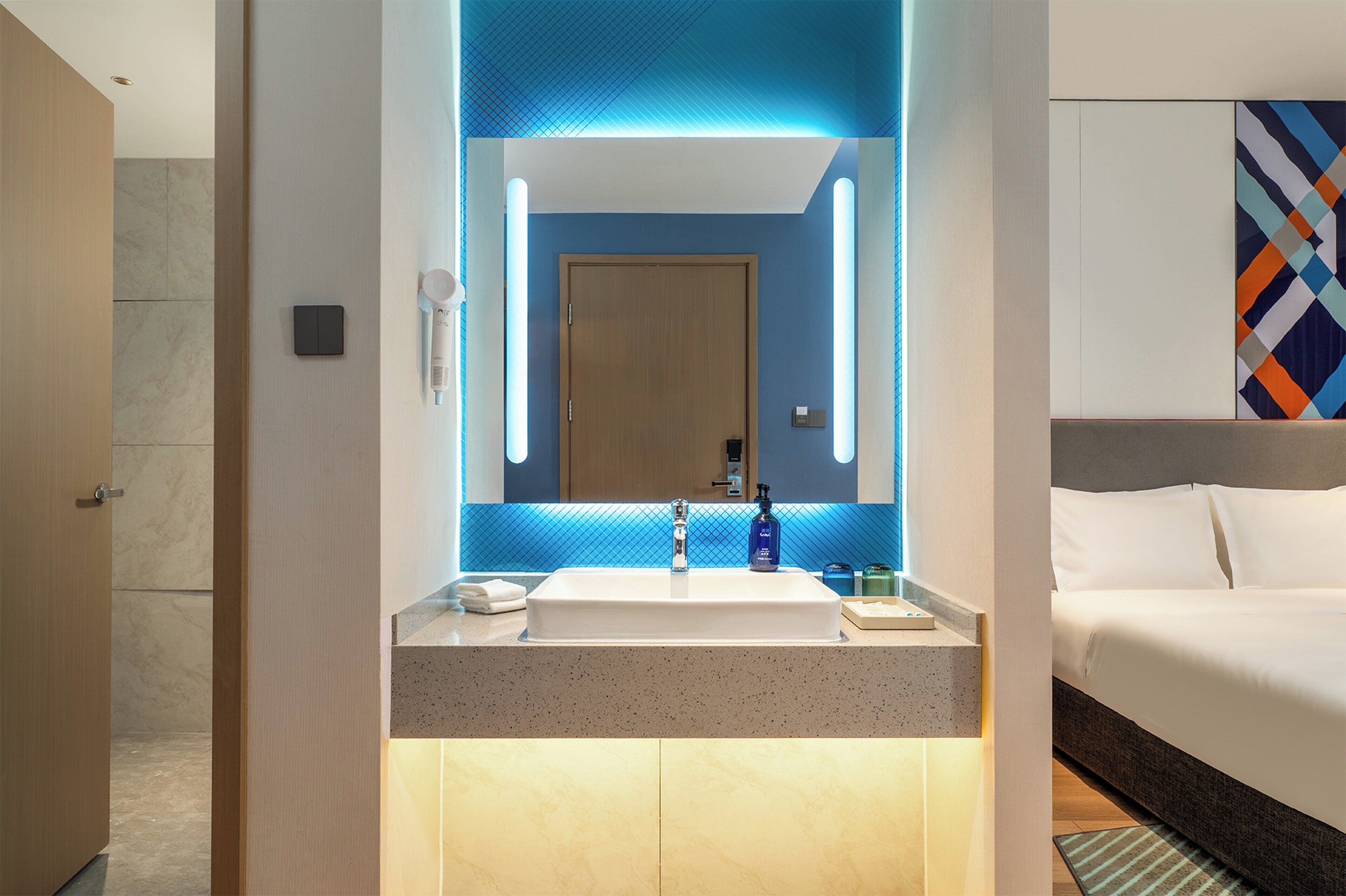 Premium bedding, down duvets, desk, laptop workspace