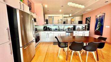 Microwave, oven, stovetop, dishwasher