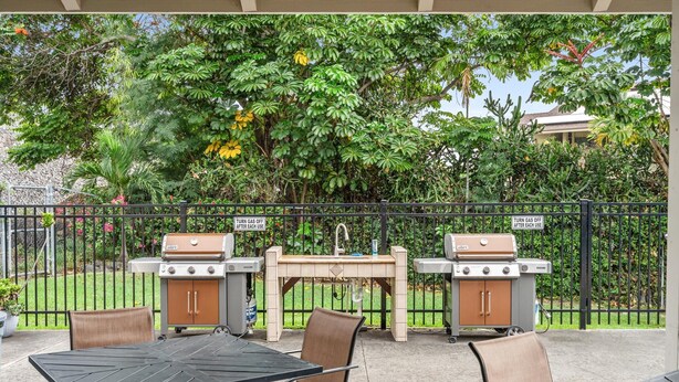 คอนโด, เตียงควีนไซส์ 2 เตียง (Kailua Bay Resort#2-306) | รับประ ทานอาหารกลางแจ้ง