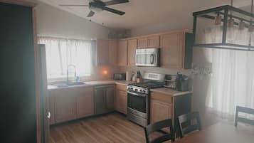 Microwave, oven, stovetop, dishwasher