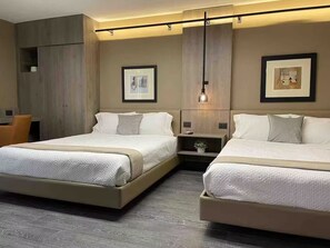 Desk, free WiFi, bed sheets