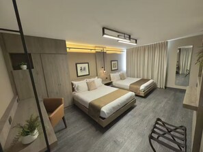 Desk, free WiFi, bed sheets