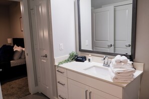 Towels, soap, shampoo, toilet paper