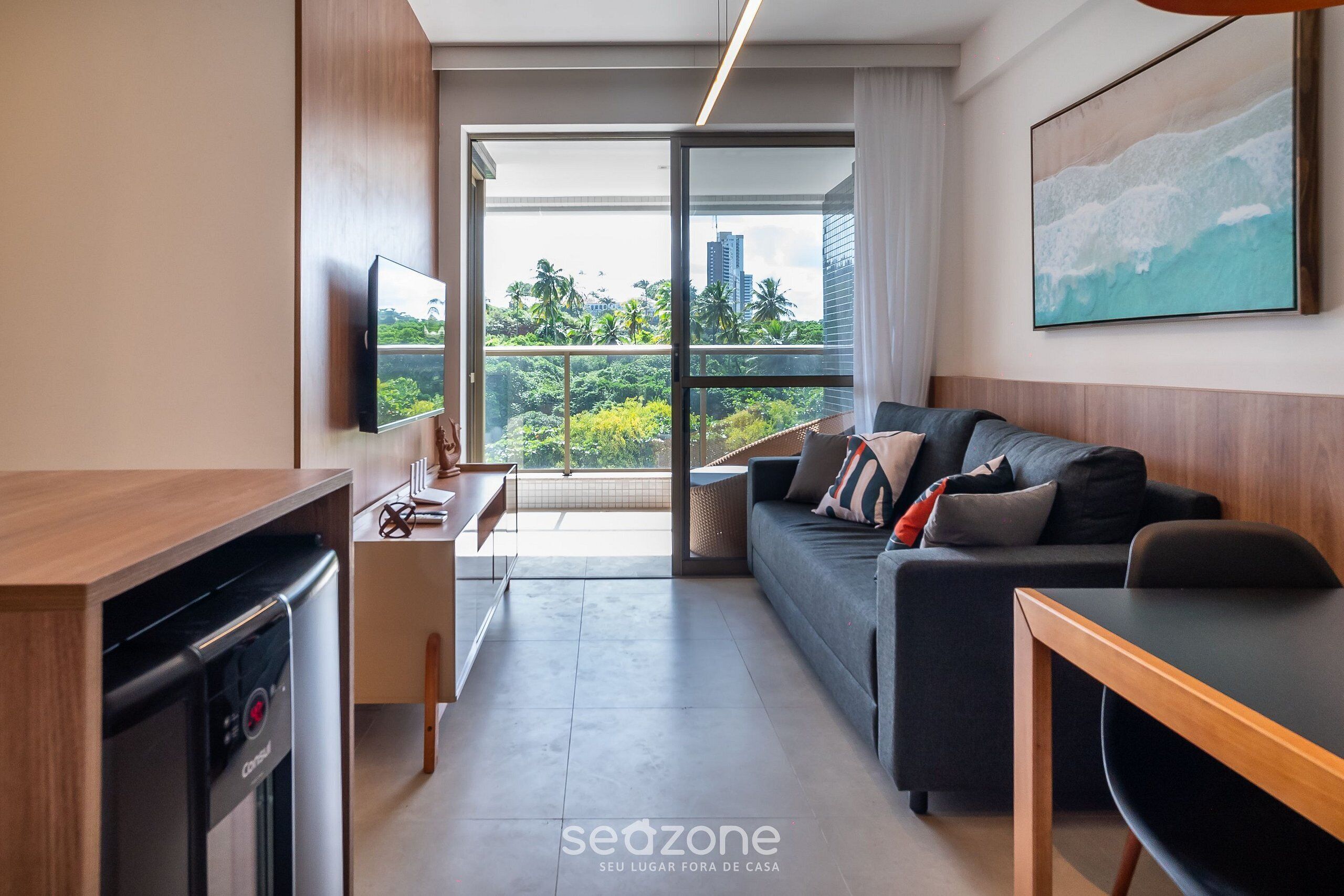 Apartamento básico | Área de estar | TV