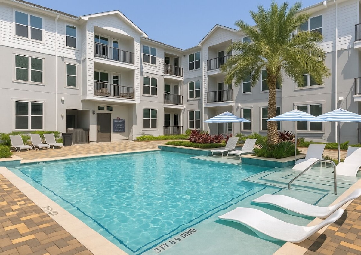 Photo 10 of Modern 1BR Gated Luxury Condo Near Med Center + NRG Walkable + Pool + Gym