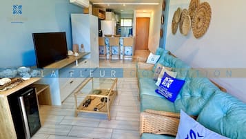 Premium Apartment, Multiple Beds, Ocean View | Living area | Toys