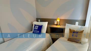 Appartement Premium, plusieurs lits, piscine privée | Bureau, espace de travail pour ordinateur portable, rideaux occultants