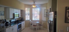 Microwave, oven, stovetop, dishwasher