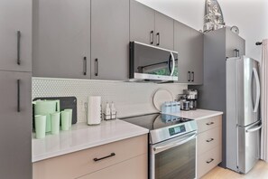 Microwave, oven, stovetop, dishwasher