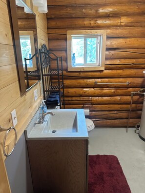 Hair dryer, towels, soap, toilet paper - Newly listed modern studio Cabin Near Downtown Tok (Tok)