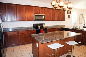 Microwave, oven, stovetop, dishwasher