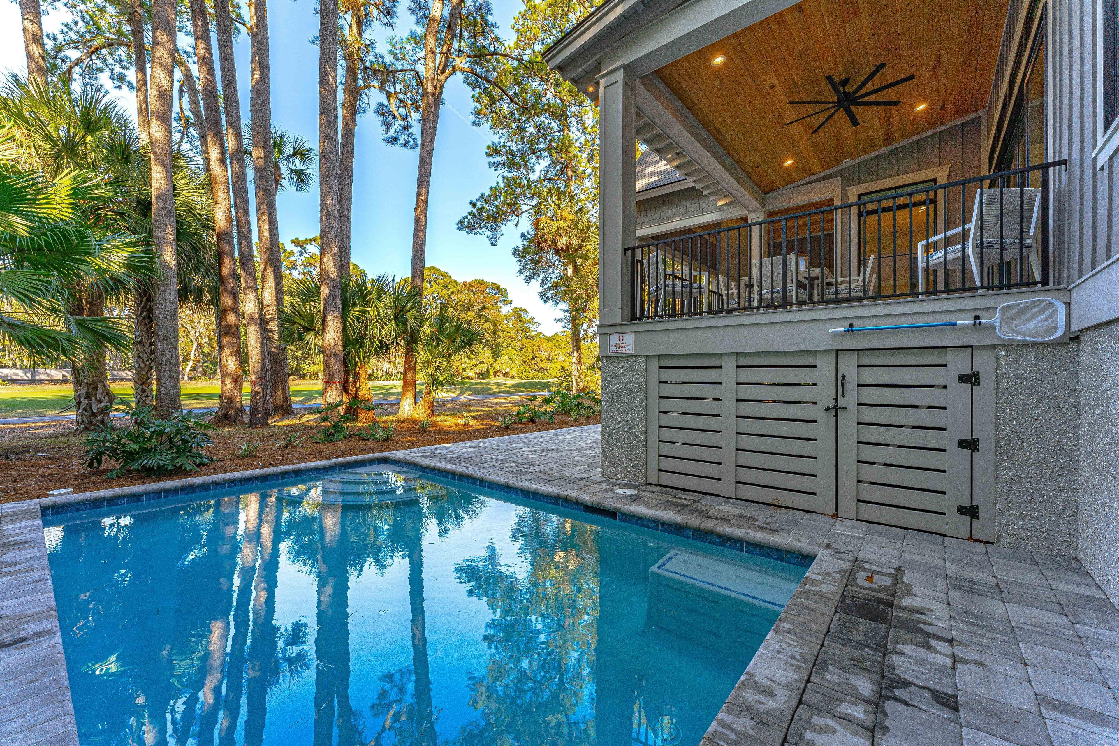 A heated pool