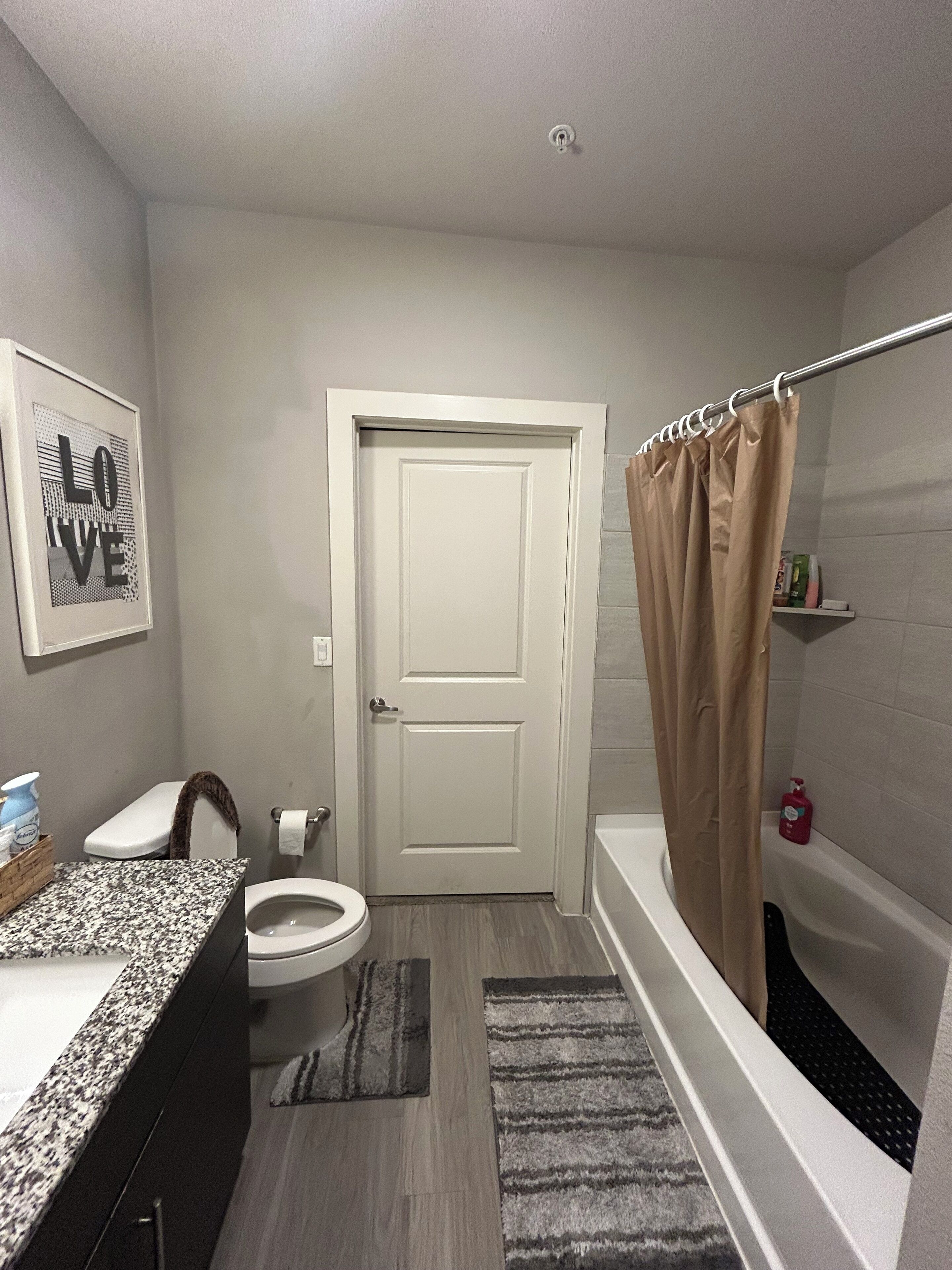 Towels, soap, toilet paper