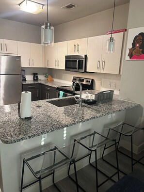 Microwave, oven, stovetop, dishwasher