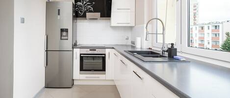 Fridge, oven, stovetop, dishwasher