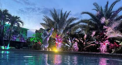 Spacious 6-bedroom house with a private night club