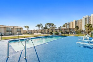 A heated pool