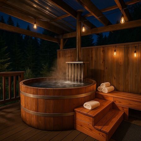 Spa. A-Frame @ Entrance to Rainier w/ Hot Tub & WiFi