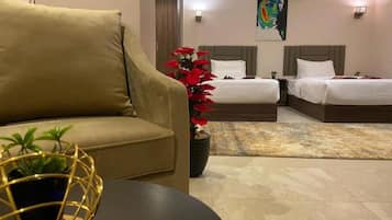 Deluxe Twin Room, City View | In-room safe, laptop workspace, soundproofing, iron/ironing board