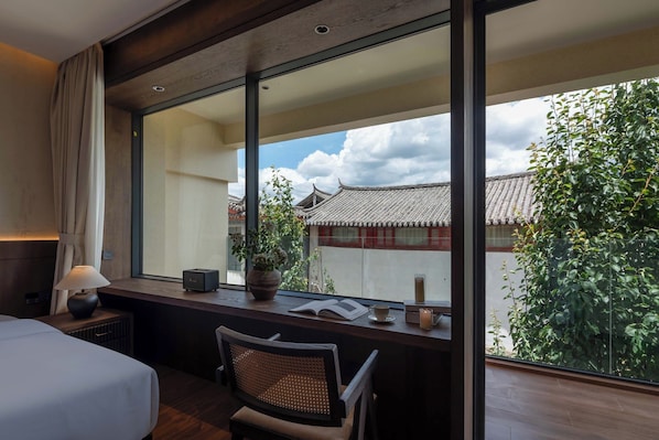 Habitación de lujo con 2 camas individuales, vistas a la montaña | Terraza o patio