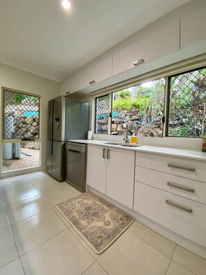 Microwave, oven, stovetop, dishwasher