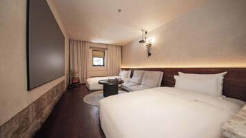 Signatur-dobbeltværelse | Individuelt design, individuel indretning, mørklægningsgardiner